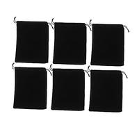 CATIEBYE 6pcs Drawstring Watch Storage Bags Velvet Jewelry Pouches Multi-function Necklace Carrying Pouch 20x25cm Travel Protection Organizer for Watches and Accessories