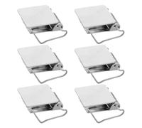 CATIEBYE 6pcs Heavy Duty Clips for Hanging Curtains and Fabrics Silver Stainless Steel Rug Holders with Jaw Grip Elegant Modern Style for Organizing Fabrics in Living Space