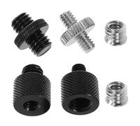 CATIEBYE 6pcs Microphone Screw Thread Screw Converter Mini Mic Adapter Mount for Desk Tripod Music Recording Broadcasting Live Performances