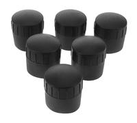CATIEBYE 6pcs Rubber Mic Stand Foot Caps for 25mm Diameter Tubes Non-slip Microphone Holder Accessories Floor Protection Pads for Professional Mic Stands