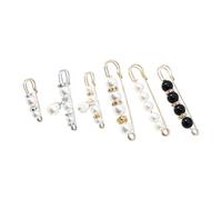 CATIEBYE 6pcs Scarf Brooch Shawl Holder Clasp Alloy Metal Plastic Simple Classic Design Protects Clothing from Being Scratched Tighten Waistband Assorted Color for Skirts and Collars