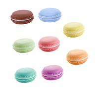 CATIEBYE 8pcs Macaron Mini Jewelry Storage Box Portable Ring Holder Case for Craft Supplies and Small Items for Travel Organization