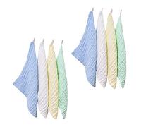 CATIEBYE 8pcs Multi-Purpose Cotton Baby Washcloths with 6 Layers, Soft and Absorbent Muslin Squares for Toddlers and Newborns, on The Go Or as A Place Mat