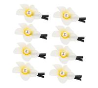 CATIEBYE 8pcs Tropical Plumeria Hair Clips for Women Charming Hawaiian Flower Barrettes for Beach Parties Floral Hairpins and Stylish Hair Accessories