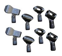 CATIEBYE 8pcs Universal Microphone Clips Set with Spring Handheld Mic Holder U-shaped and Square Clamps for Wireless and Wired Microphone Stands in Uk