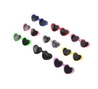 CATIEBYE 9pcs Heart Shaped Dog Sunglasses for Small Pets Comfortable Wear and UV Protection, Plastic Novelty Party Sunglasses for Social Media Posts and Outdoor Activities