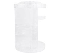CATIEBYE Acrylic Makeup Organizer Simple and Fashionable Ps Storage Box with Rhinestone Texture Rotative Cosmetics Shelf Convenient 360 Degree Rotating Design for Vanity for Store