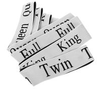 CATIEBYE Adjustable Elastic Bed Sheet Organizer Bands 4pcs and with Stylish Printed English Letters for, Sturdy Polyester Resistance Storage Straps Pillowcases Bed Sheets for Home Bedding