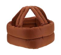 CATIEBYE Adjustable Elderly Anti-Fall Protective Headwear for Seniors, Soft Coffee Cotton Safety Helmet with Shock Absorption Suitable for Walking and Gardening