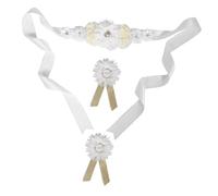CATIEBYE Adjustable Maternity Flower Belt with Elastic Straps for Pregnant Women Supportive Belly Sash for Showers and Pregnancy Photography Stylish Floral Design for Comfortable Fit and