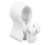 CATIEBYE Adjustable Microphone Clip Holder with Secure Grip and Wide Compatibility, Plastic Mic Clip for Microphones 32-60mm Diameter, Includes 5/8" and 3/8" Screw Adapter, Suitable