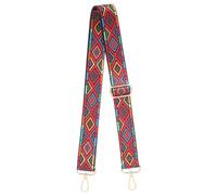 CATIEBYE Adjustable Retro Colorful Printed Banjo Strap with Diamond Rainbow Hooks, Vintage Ethnic Pattern Shoulder Belt for Banjo Players, Sturdy Instrument Accessory for Performance and
