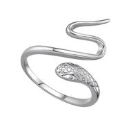 CATIEBYE Adjustable Sterling Silver Snake Ring for Women Chic Winding Finger Jewelry Party Accessory and Stylish Boho Fidget Ring