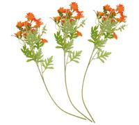 CATIEBYE Artificial Shape Silk Flower Faux Chamomile Flowers 3pcs Realistic Daisy Heads with Vivid Design for Decoration and Occasions Home Gathering