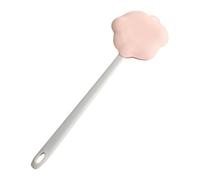 CATIEBYE Bath Exfoliator Brush with Long Handle Silicone Body Scrubber for Home Bathing, Ergonomic Design Removes Dust and Dead Skin, Pink Back Shower Scrubber for Deep Cleaning