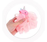 CATIEBYE Bath Scrubber 2Pcs Pink and Blue PE Mesh Shower Balls for Boys and Soft Material with Easy Operation