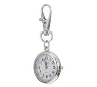 CATIEBYE Big Number Pocket Watch for Elderly and Portable Digital Timekeeper with Precise Accuracy Silver Fob Design for Nursing Exams and Everyday Use