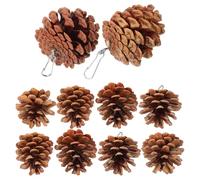 CATIEBYE Bird Chewing Pine Cone 10Pcs Sturdy Hanging Plaything for Parrots Budgies Cockatiels Including Beak Maintenance Feature