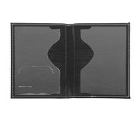 CATIEBYE Black Artificial Leather Passport Holder Travel Accessory Cover | Smooth Surface, Wear Resistant Finish, Compact Format, Simple Design, Convenient Handling