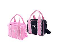 CATIEBYE Black Dance Bag for Kids Girls Ballet Tote and Duffle Bag Lightweight Adjustable Strap for Dance Practice and Gymnastics