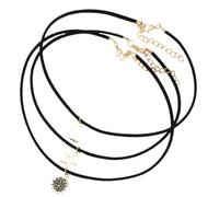 CATIEBYE Black Velvet Choker Necklace Set with Star Crescent and Solar Pendants, Multi-layer Short Chokers for Women and Girls, Retro 90s Style Accessories for Daily Wear and Witch Outfits