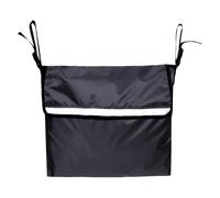 CATIEBYE Black Wheelchair Back Storage Bag with Large Capacity and Multiple Internal Compartments, Waterproof Polyester Organizer for Walkers and Mobility Scooters, Easy Installation