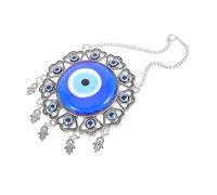 CATIEBYE Blue Turkish Evil Eye Car Hanging Charm Metal Pendant Vintage European Style Auto Accessory for Rear View Mirror Luck Amulet for Home Office Wedding Gift