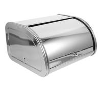 CATIEBYE Bread Box for Preserving Bread Large Capacity Stainless Steel with Lid and Holding A Whole Loaf Silver Metal for Shopping Mall Or Cake Shop Use