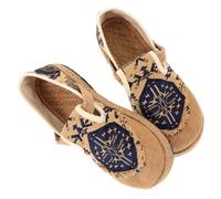 CATIEBYE Breathable Embroidered Cloth Shoes for Women Flat Heel Casual Cotton Linen Flats with Soft Rubber Sole Anti-Skid Lightweight Handmade Summer Footwear for Elegant Comfort Dark Blue