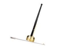 CATIEBYE Buddhist Bell with Comfortable Hold Brass Percussion Instrument and Easy to Carry Design, Golden and Black Yin Qing for Temple and Office Meditation Use