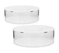 CATIEBYE Cake Stand Elegant Appearance Fillable Acrylic round 2pcs Dessert Display Holder with Fillings and Holding Snacks for Wedding and Dessert Shops