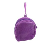 CATIEBYE Candy Color Plush Coin Purse Keychain Pouch Zipper Small Storage Bag for Boys and Girls Girls Boys Travel Electronic Organizer Earphone Holder Purple