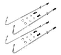CATIEBYE Car Battery Hold Down Kit 2 Sets Featuring All-Weather Durability and Anti-loosening Innovation with Stainless Steel J Bolts and Washers Suitable for Vehicles and Utvs