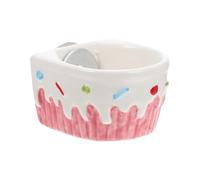 CATIEBYE Ceramic Hanging Pet Bowl Small Squirrel Feeder for Hamster Rabbit Hedgehog Pets Holds Food and Water Prevents Food Spill