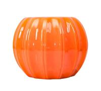 CATIEBYE Ceramic Pumpkin Vase Flower Pot, Pumpkin-shaped Ceramic Flowerpot, Orange, Stable Base, Easy to Clean, for Home Decor, Halloween and Thanksgiving Harvest Decorations