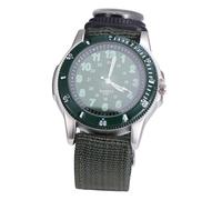 CATIEBYE Children’s Quartz Luminous Watch with Waterproof Camouflage Canvas Strap, Green Dial Boys and Girls Watch for Outdoor Play and Learning, Practical Timepiece for Boys and Girls