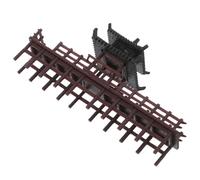 CATIEBYE Chinese Pavilion Figurine for Aquarium and Desktop Decor Traditional Architecture Micro Landscape Ornament Small Bridge Sculpture for Terrariums and Garden Display Elegant Cultural