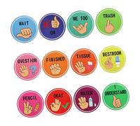 CATIEBYE Classroom Hand Signal Posters for Elementary Teachers Visual Cues for Nonverbal Communication Inclusive School Decor Kindergarten Learning Aid