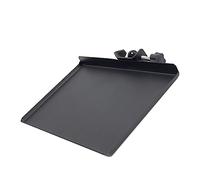 CATIEBYE Clip-on Microphone Stand Iron Tray Holder for Live Sound Broadcast, Double Mount Mic Bracket Support Rack for Studio and Streaming