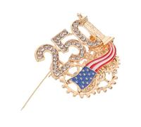CATIEBYE Collector’s Usa Flag Lapel Pin Precision Enamel Detailing and Alloy Material, Versatile Use for Family Gatherings and Corporate Patriotic Events, American Flag Brooch Souvenir