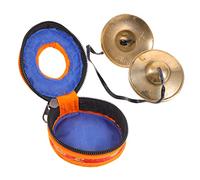 CATIEBYE Copper Cymbal Bell Set of 1 Hand Percussion Instrument with Delicate Pattern Portable and Lightweight Finger Cymbal Bells for Meditation and Sound Therapy