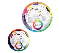 CATIEBYE Creative Color Wheel Visual Learning Guide for Nail Art and Makeup 2 Pcs Two Sided Paper Rotation Mixed Color Display Tool for Women and Ladies