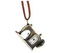 CATIEBYE Creative Sewing Machine Shaped Pocket Watch for Men - Vintage Retro Steampunk Style Zinc Alloy Hanging Timepiece with Chain for Waistcoat Jacket Decor
