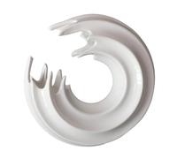 CATIEBYE Creative White Pottery Vase Artistic Home Decoration Strong Fired at High Temperature Elegant Flower Container Suitable for Photo Props