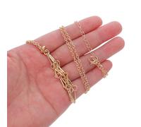 CATIEBYE Crystal Holder Choker Stone Pendant Necklace Adjustable Cage for Women Bohemian Style Woven Metal Chain DIY Jewelry Making Valentine