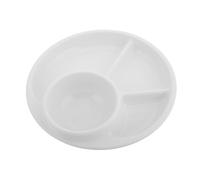 CATIEBYE Divided Dinner Plates for Section Meal Trays for School Lunch Breakfast Dinner Easy Clean Portion Control Minimalist Design White Color