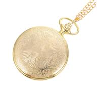 CATIEBYE Elegant Antique Gold Train Pattern Souvenir Pocket Watch Large Vintage Style Men with Precise Timing and Unique Decorative Craftsmanship