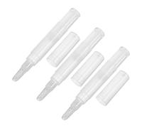 CATIEBYE Empty Twist Lip Gloss Pen and Cuticle Oil Container 3pcs 5ml Tube with Silicone Brush for Makeup and Nail Care Travel Refillable Applicator