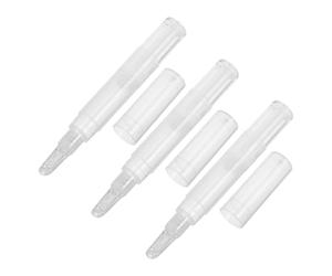 CATIEBYE Empty Twist Lip Gloss Pen and Cuticle Oil Container 3pcs 5ml Tube with Silicone Brush for Makeup and Nail Care Travel Refillable Applicator