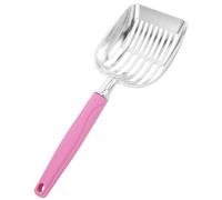 CATIEBYE Ergonomic Stainless Steel Cat Litter Scoop with Comfort Grip Handle Heavy Duty Non-stick Metal Pooper Scooper for Kitten and Pet Litter Cleaning Portable Deep Shovel for Home and